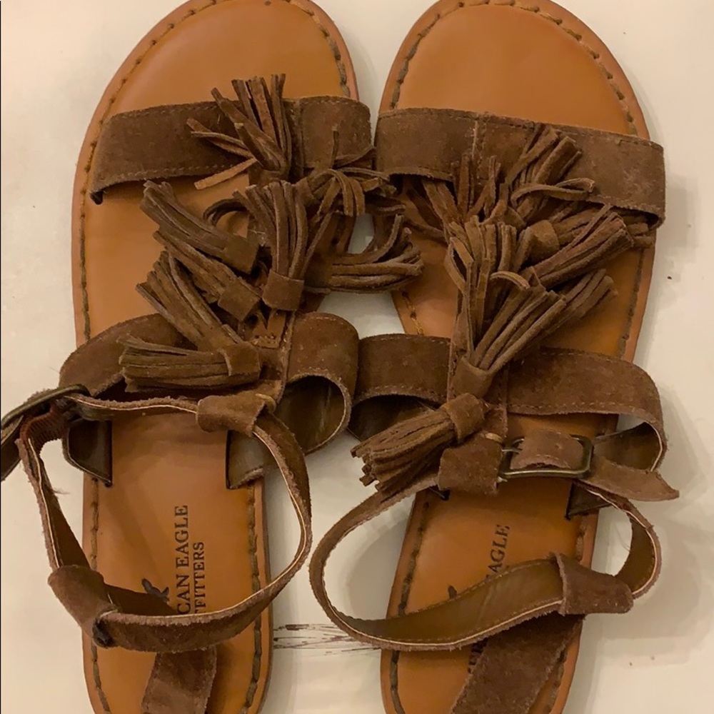 American Eagle Fringe Sandals
